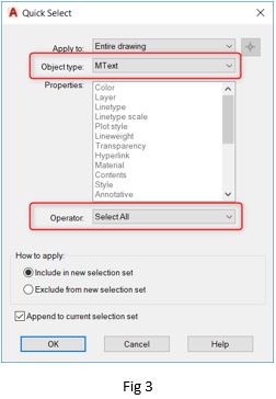 AutoCAD 2020 - Quick Select Command – ARKANCE UK Community
