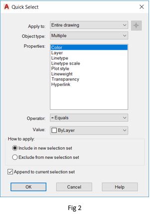 AutoCAD 2020 - Quick Select Command – ARKANCE UK Community