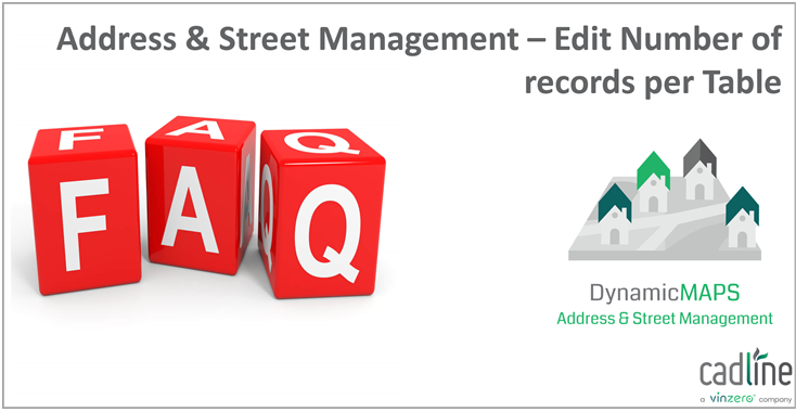 DynamicMaps - Address & Street Management – Update Number of Records in ...