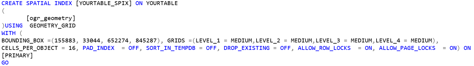 MapThat Admin – Create Spatial Index – ARKANCE UK Community