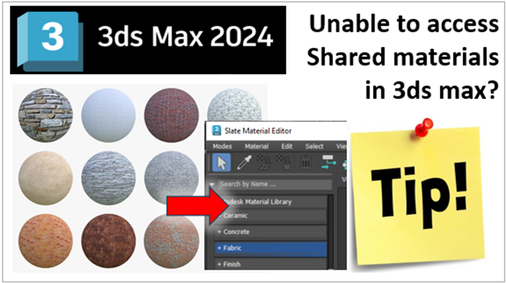 3ds Max Tip - Using Autodesk Shared Material Library - 1.png